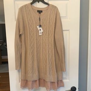 Charlie Paige cable knit tunic